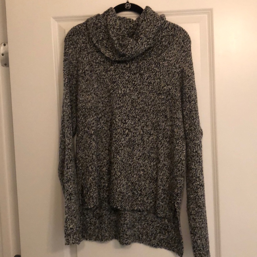 Black/grey cowl neck/turtleneck sweater